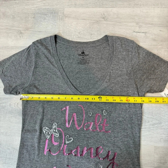 NWT Walt Disney World Butterfly Sequin Pink and Grey T Shirt Size XL - Picture 12 of 16